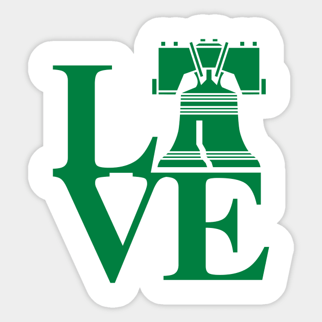 Philadelphia Love Liberty Bell Sticker by stayfrostybro